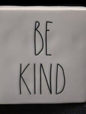 Inspirational Rae Dunn "Be Kind Stay Humble" Double Sided Block Sign/Paperweight